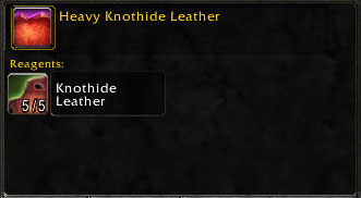 Materials for Heavy Knothide Leather